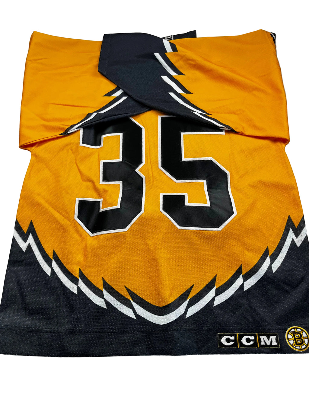 Vintage Yellow CCM Boston Bruins Jersey
