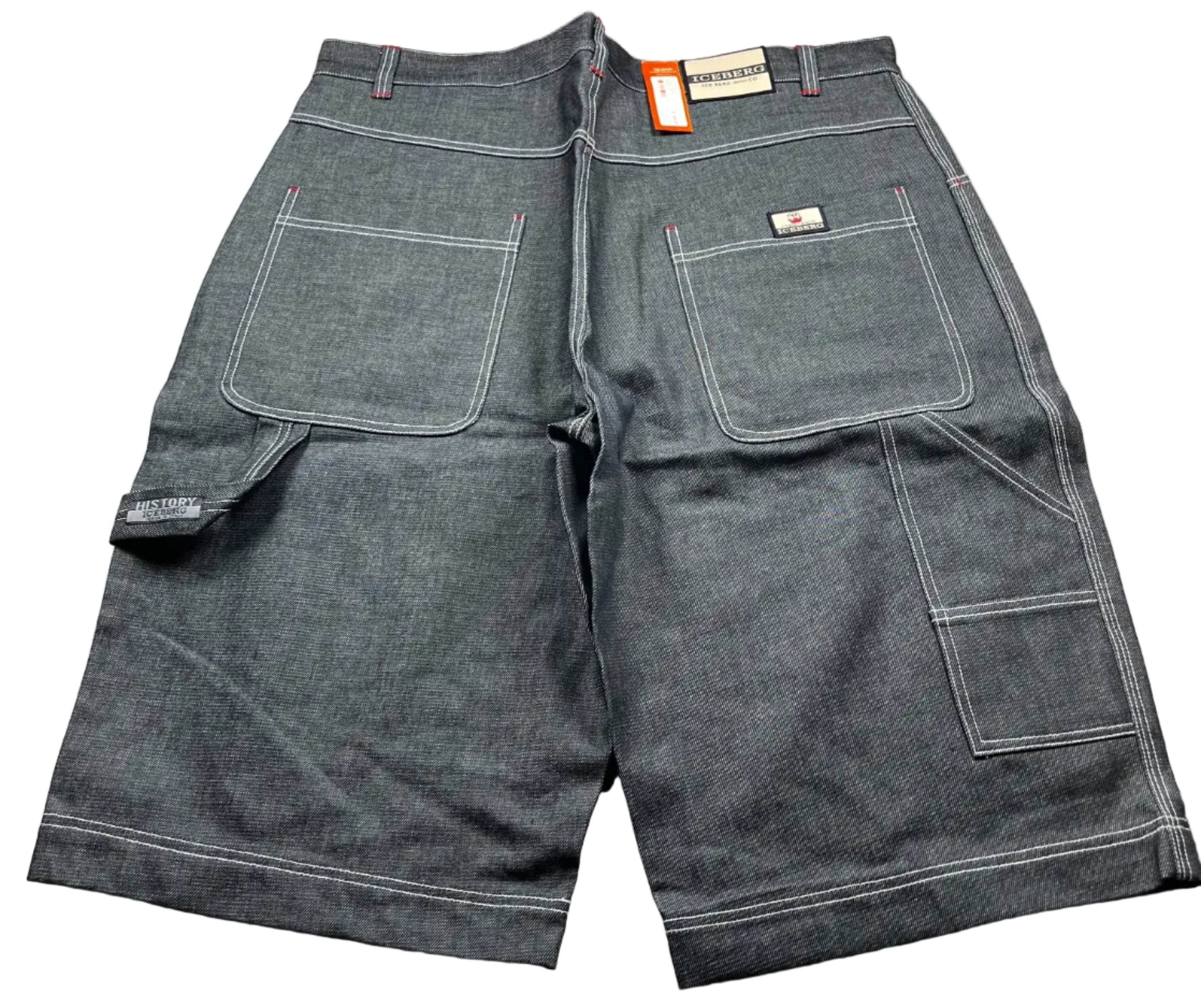 Iceberg Baggy Carpenter Style Denim Shorts