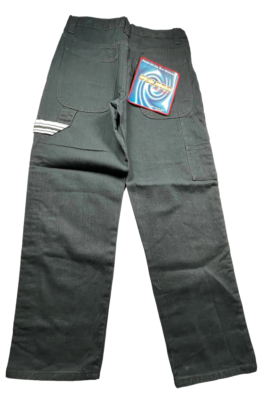 Bolero Tekno Black Wide Leg Denim Rave Skate Jeans