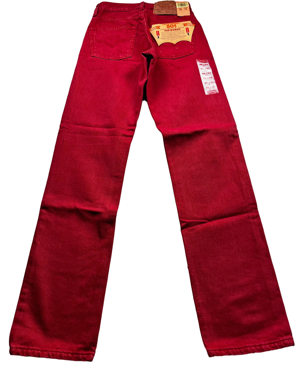 Deadstock Vintage Red Levi's 501 Jeans