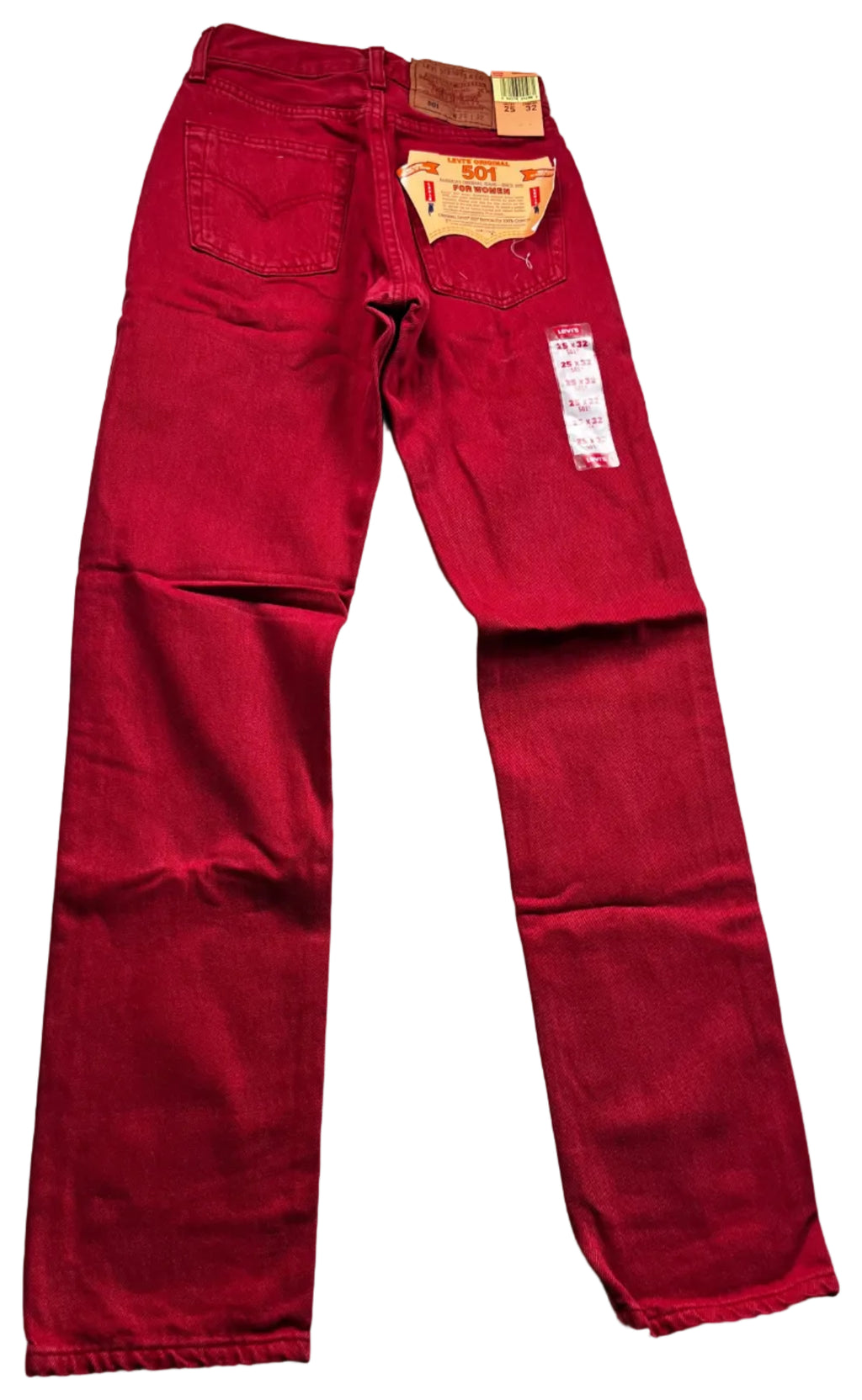 Deadstock Vintage Red Levi's 501 Jeans