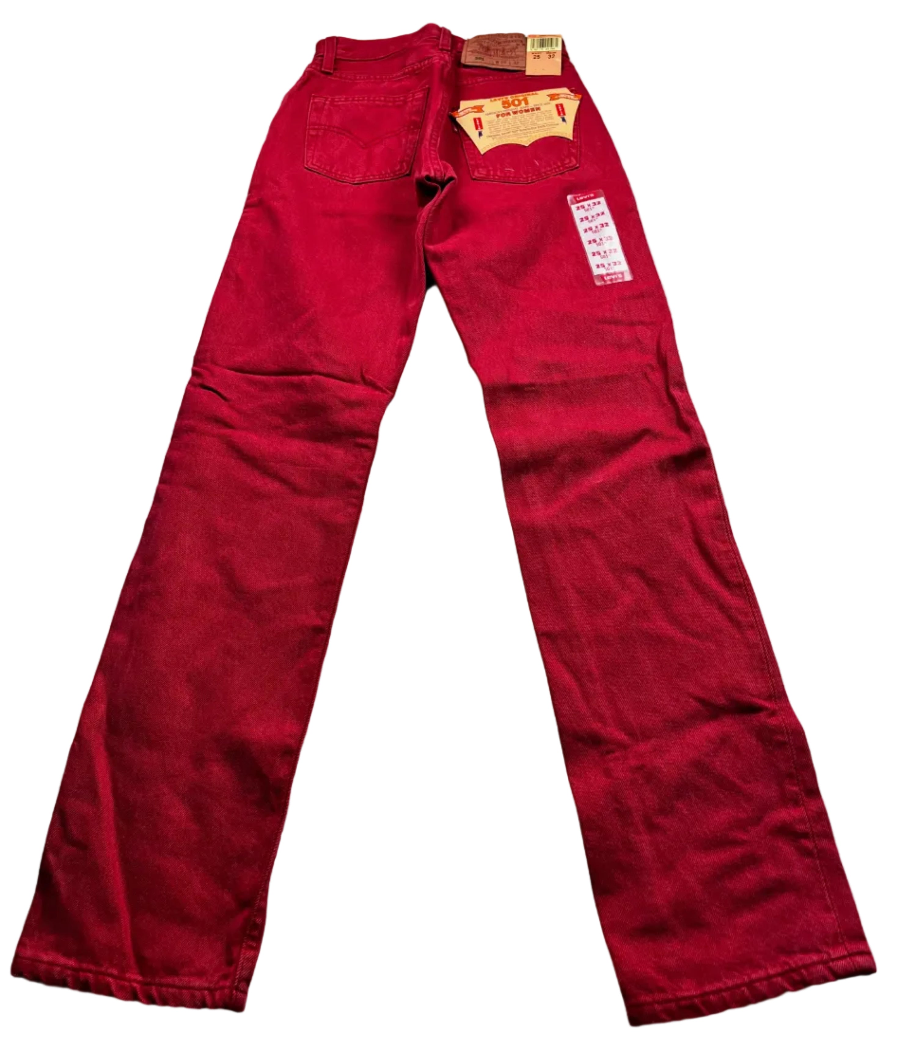 Deadstock Vintage Red Levi's 501 Jeans