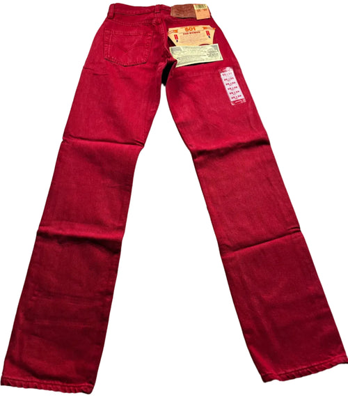 Deadstock Vintage Red Levi's 501 Jeans