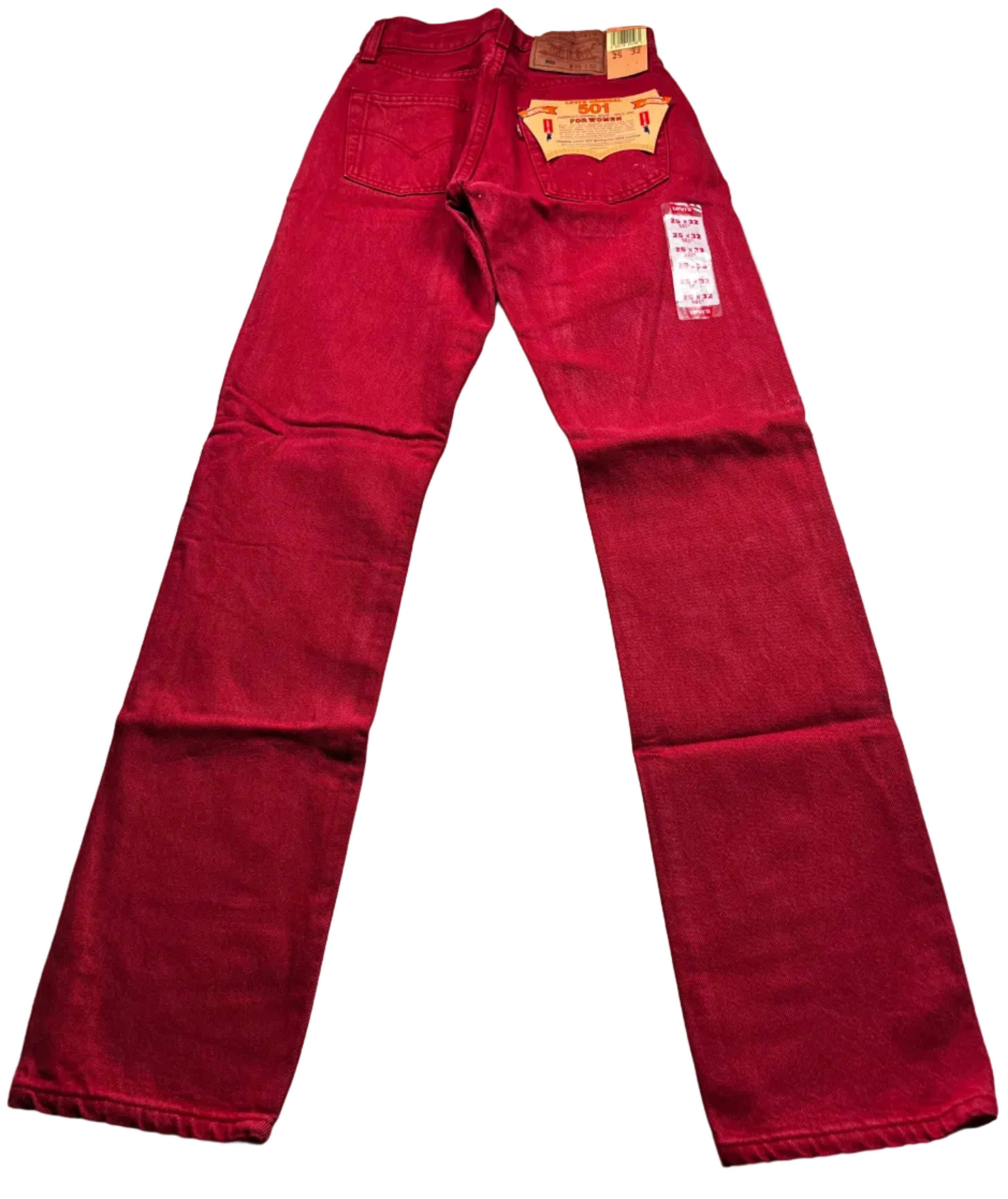Deadstock Vintage Red Levi's 501 Jeans