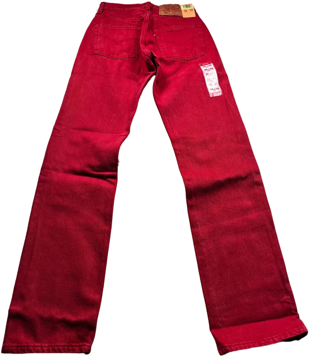 Deadstock Vintage Red Levi's 501 Jeans