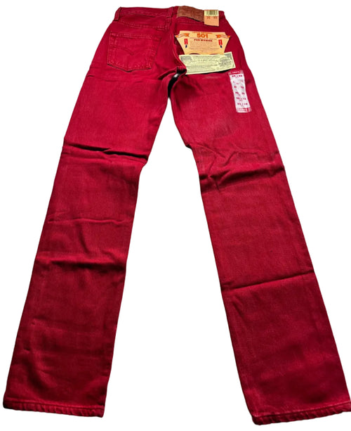 Deadstock Vintage Red Levi's 501 Jeans