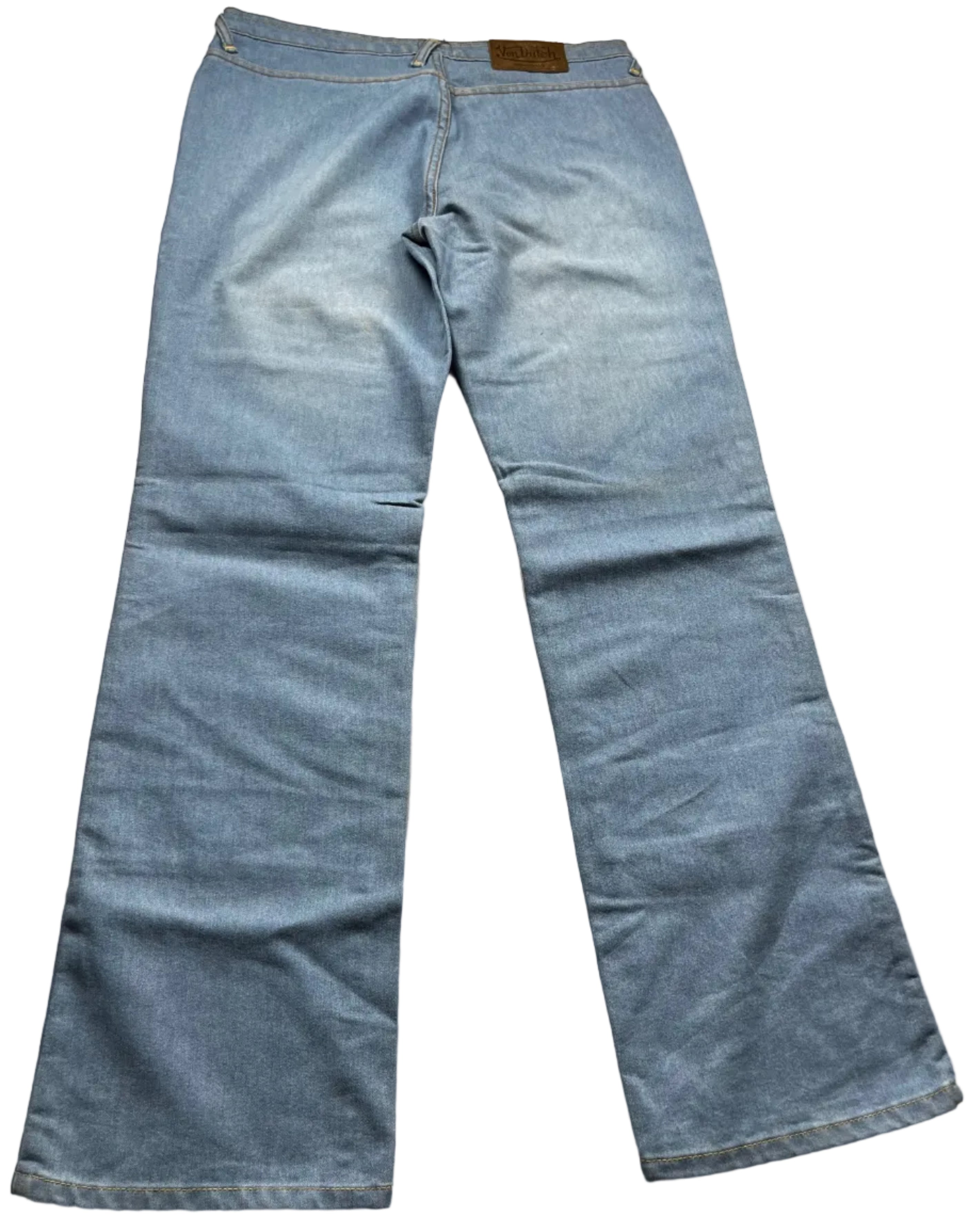 Von Dutch Light Wash Denim All Over Print Jeans