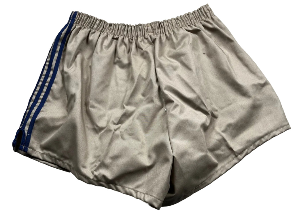 Vintage 70s Style Nylon Running Shorts Beige Tan