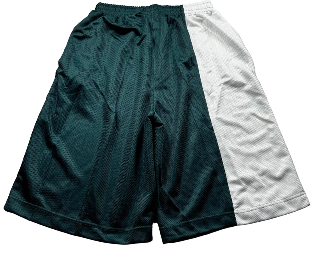 Vintage Brooklyn Mesh Basketball Shorts Forest Green White