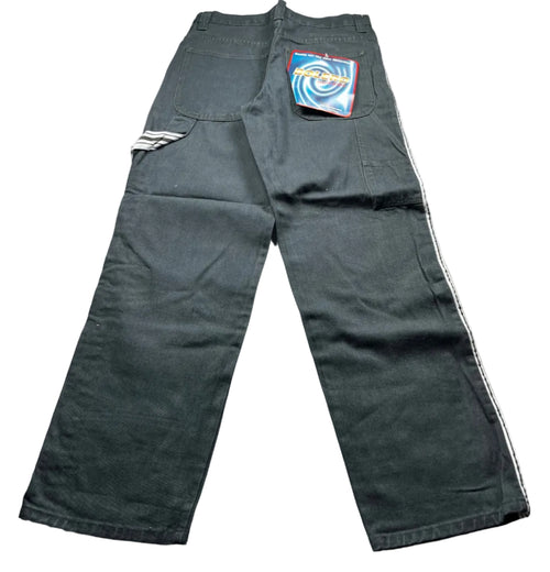 Bolero Tekno Black Wide Leg Denim Rave Skate Jeans