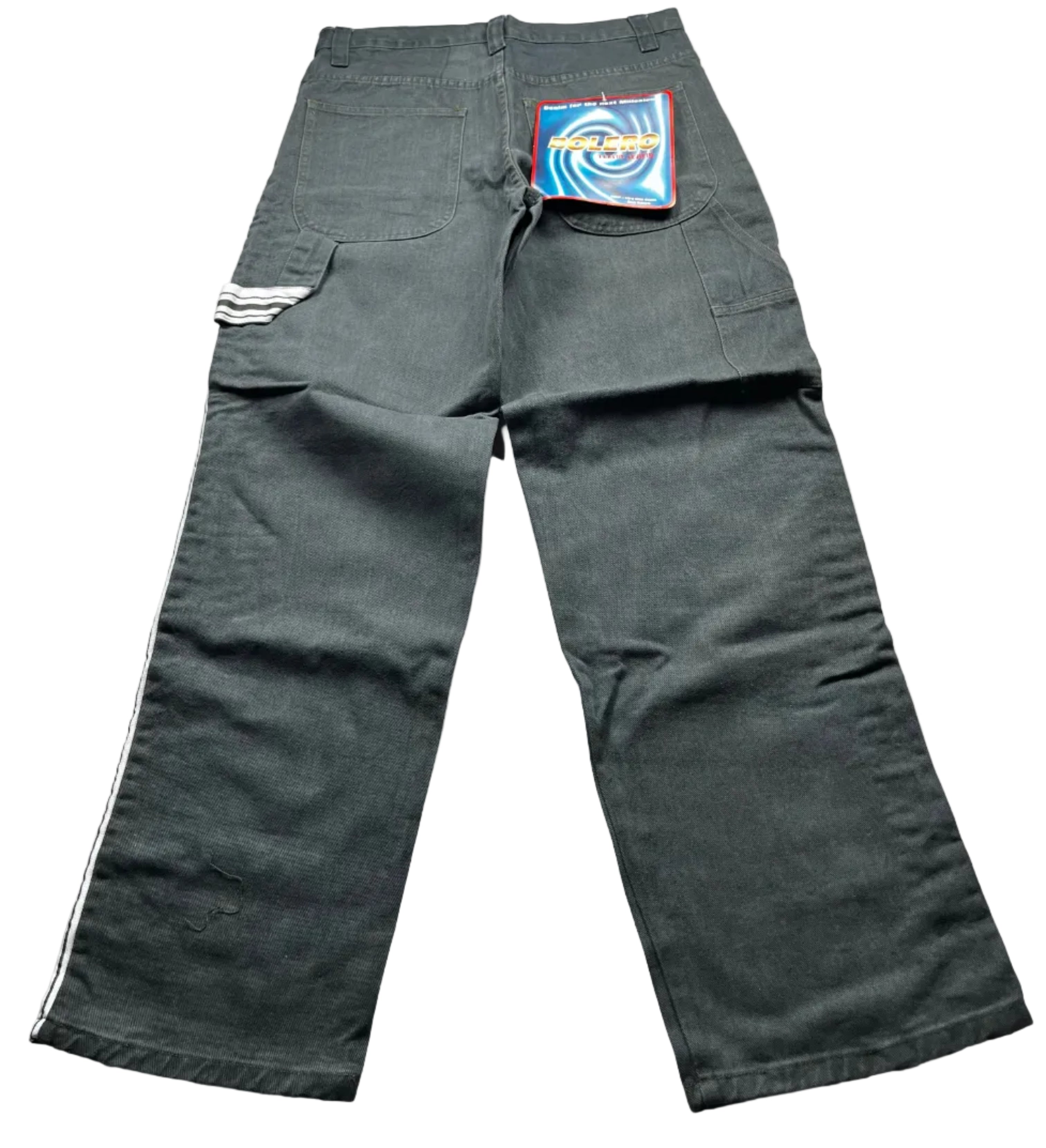 Bolero Tekno Black Wide Leg Denim Rave Skate Jeans