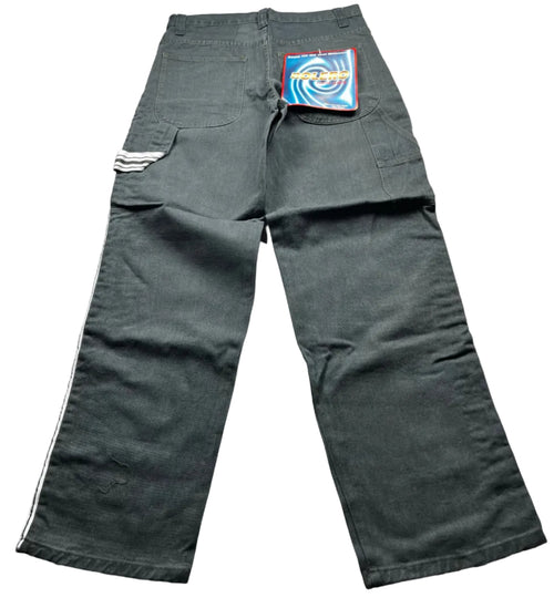 Bolero Tekno Black Wide Leg Denim Rave Skate Jeans