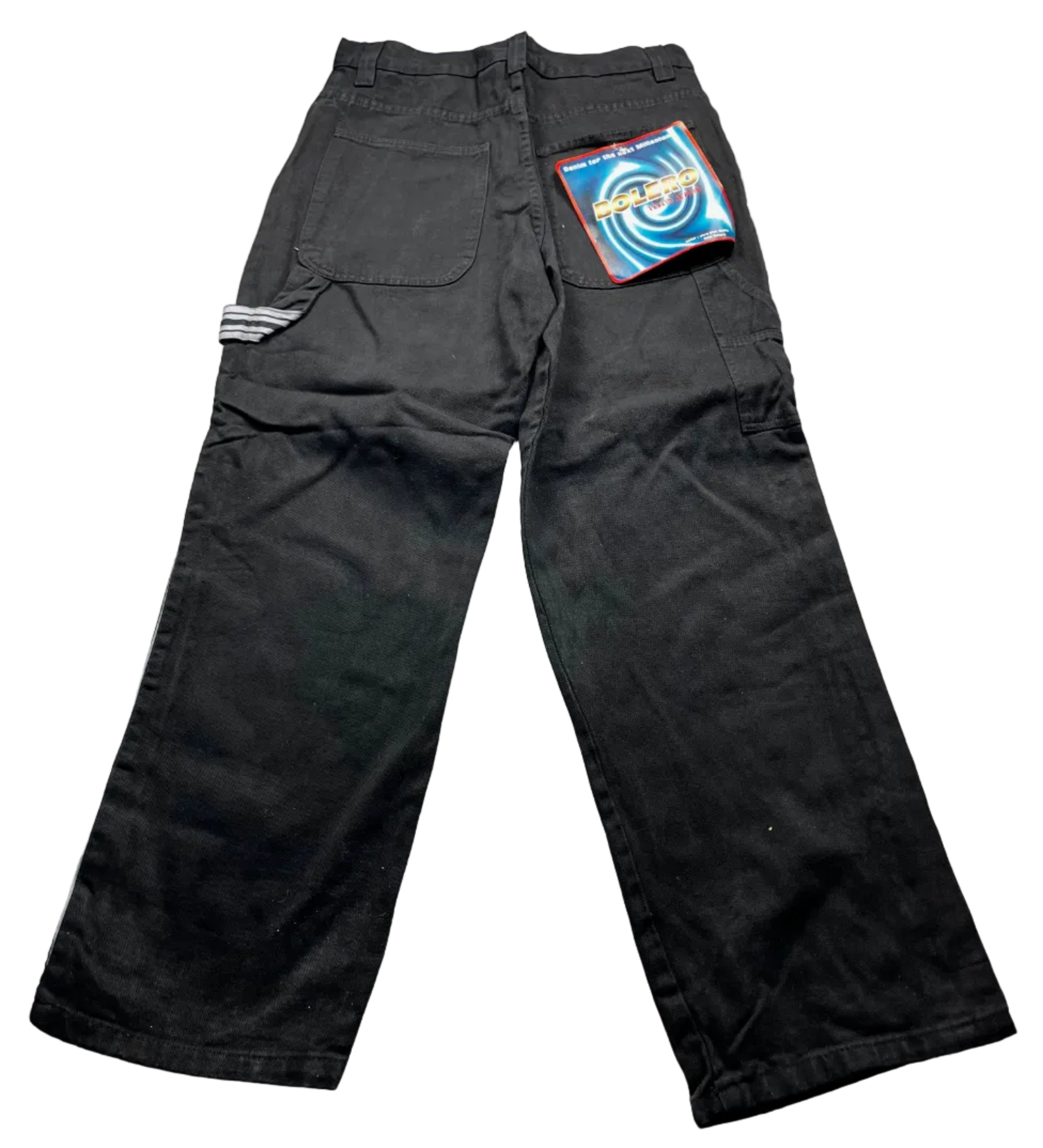 Bolero Tekno Black Wide Leg Denim Rave Skate Jeans