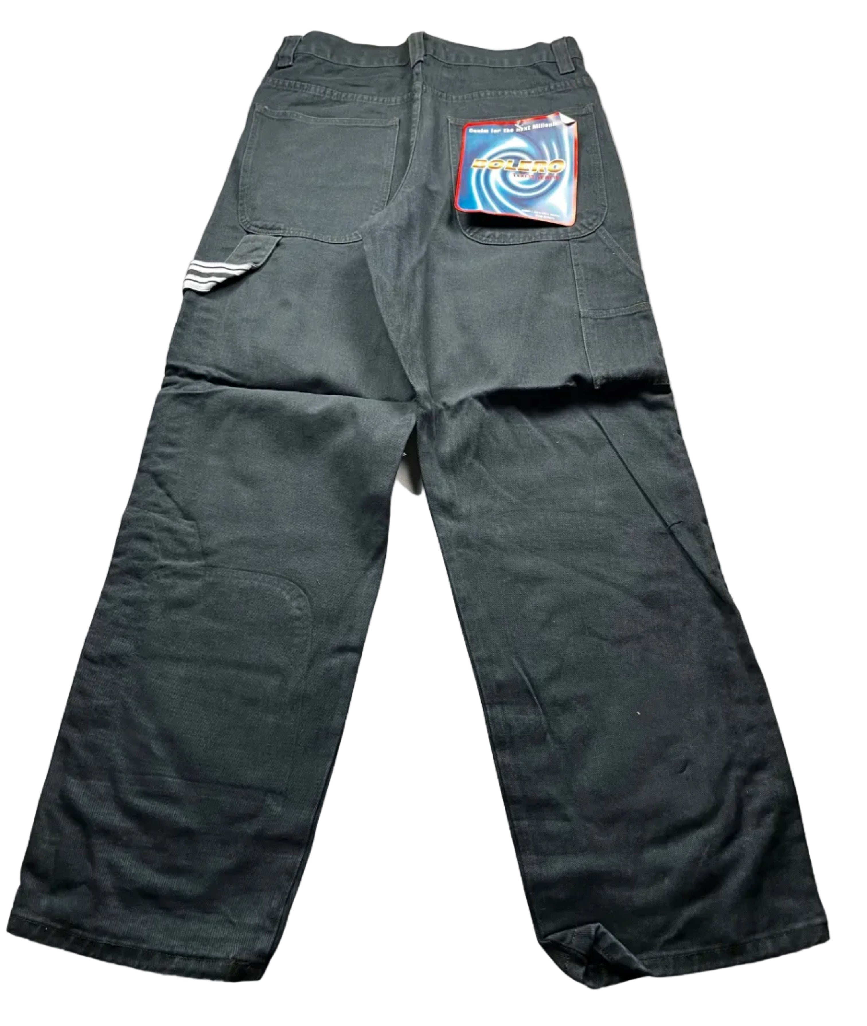 Bolero Tekno Black Wide Leg Denim Rave Skate Jeans