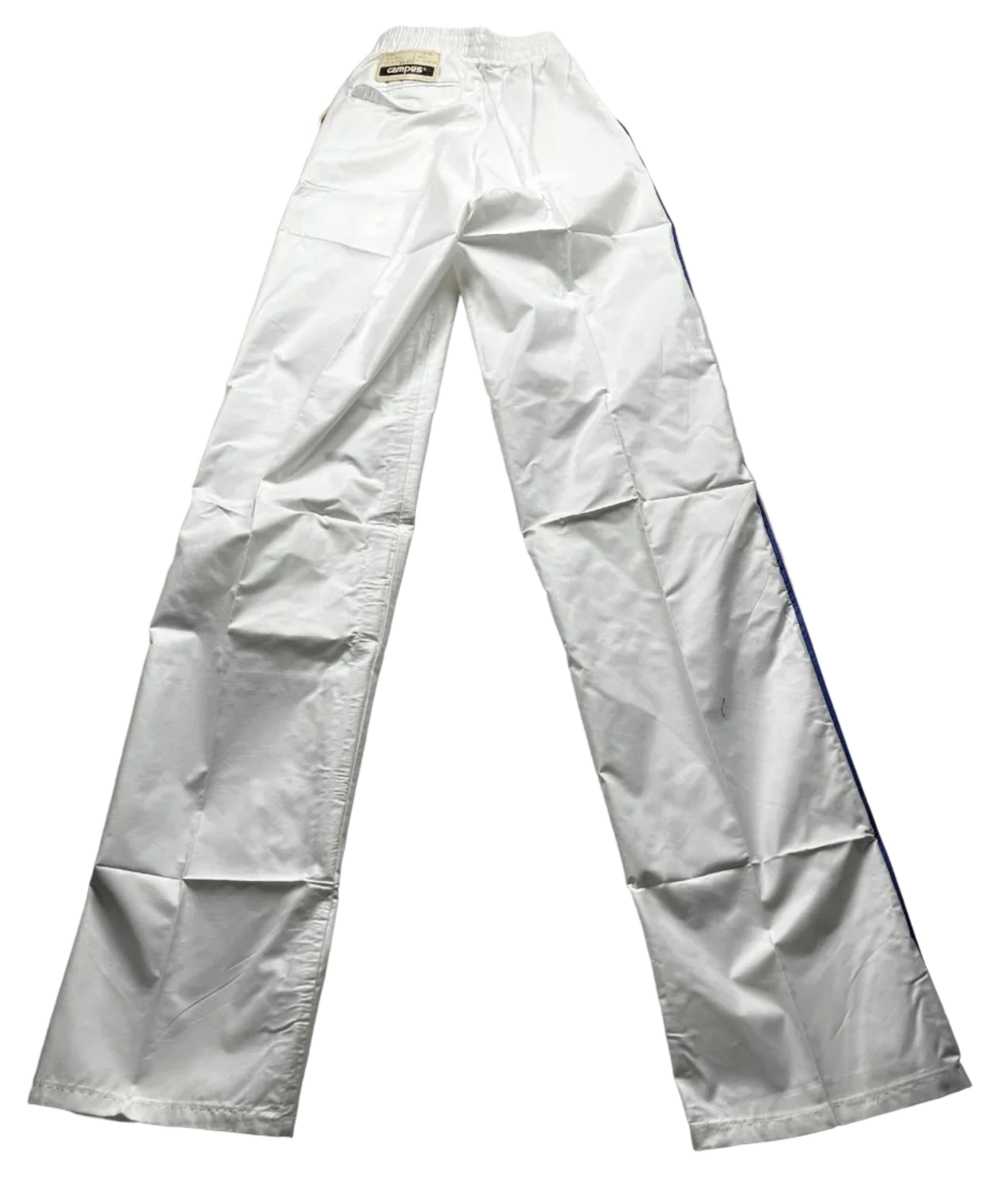 Vintage Campus White Straight Leg Track Pants