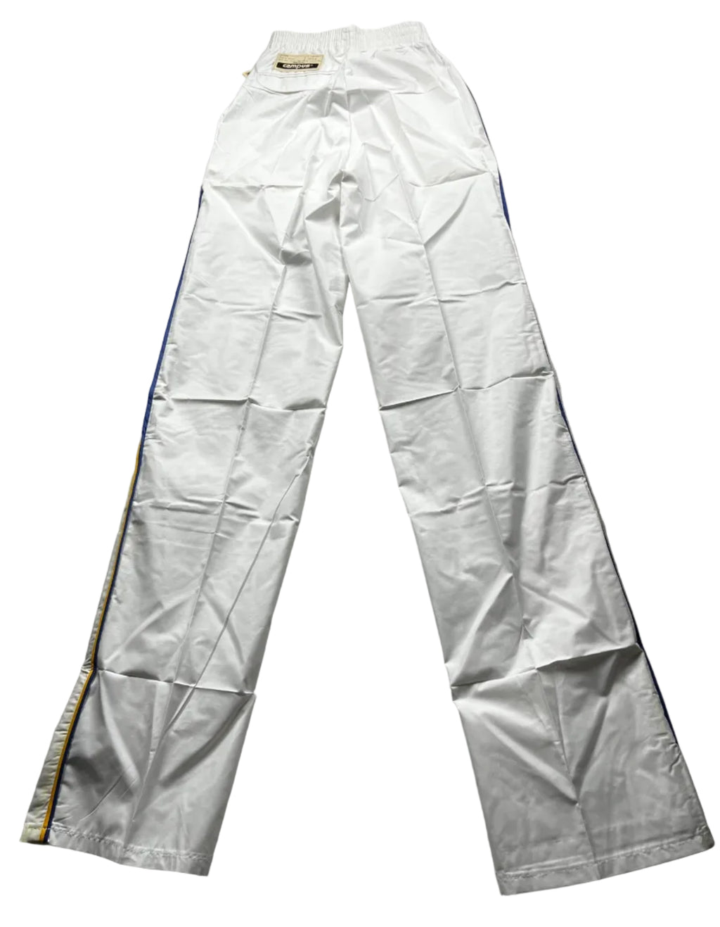 Vintage Campus White Straight Leg Track Pants