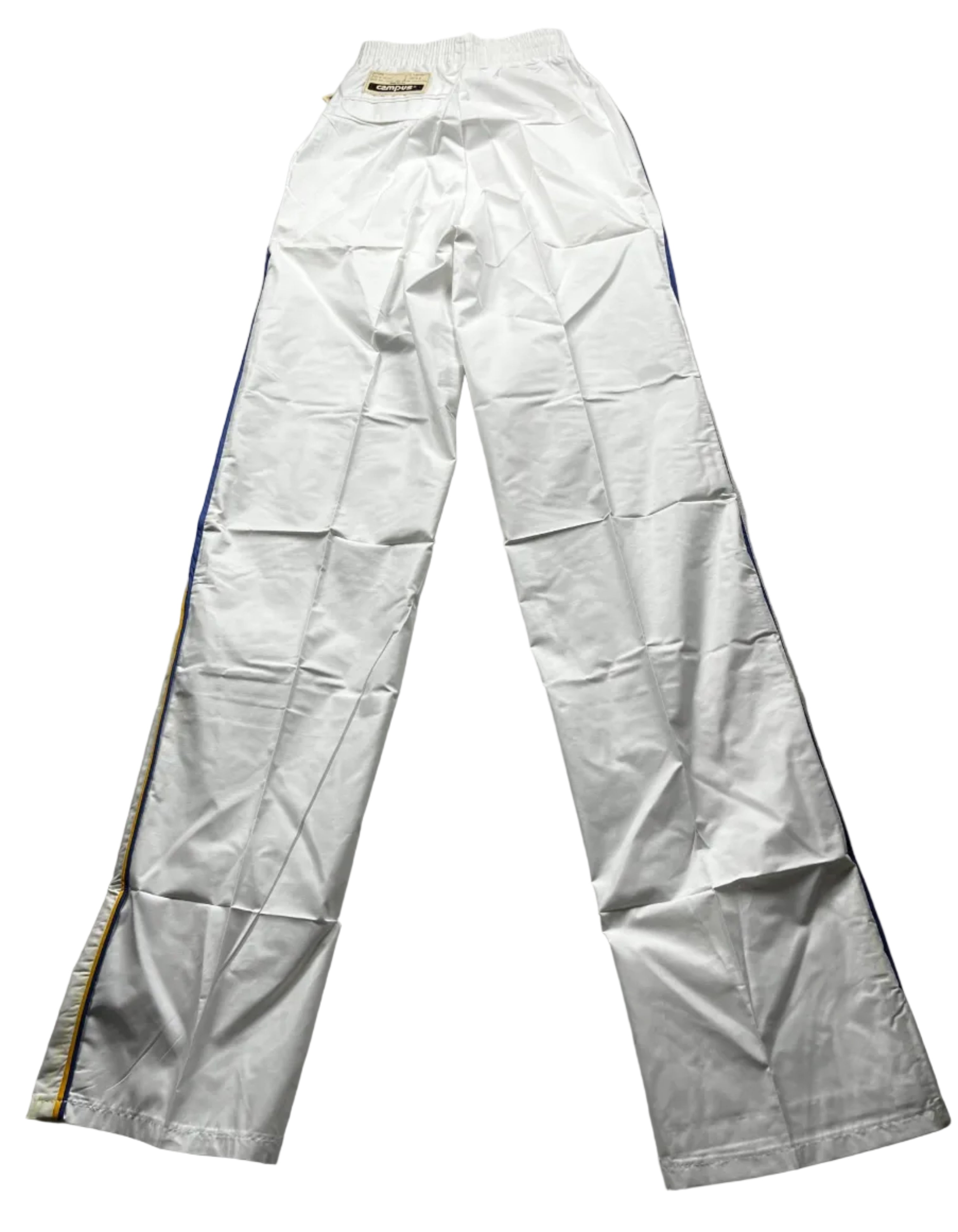 Vintage Campus White Straight Leg Track Pants