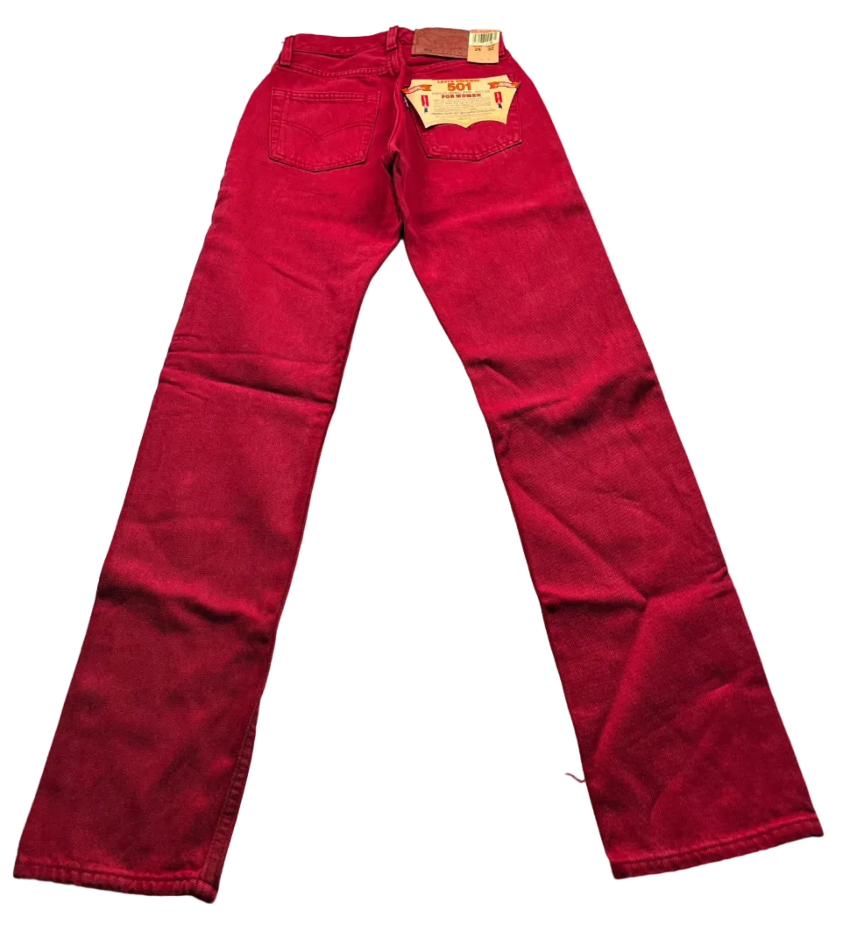 Deadstock Vintage Red Levi's 501 Jeans