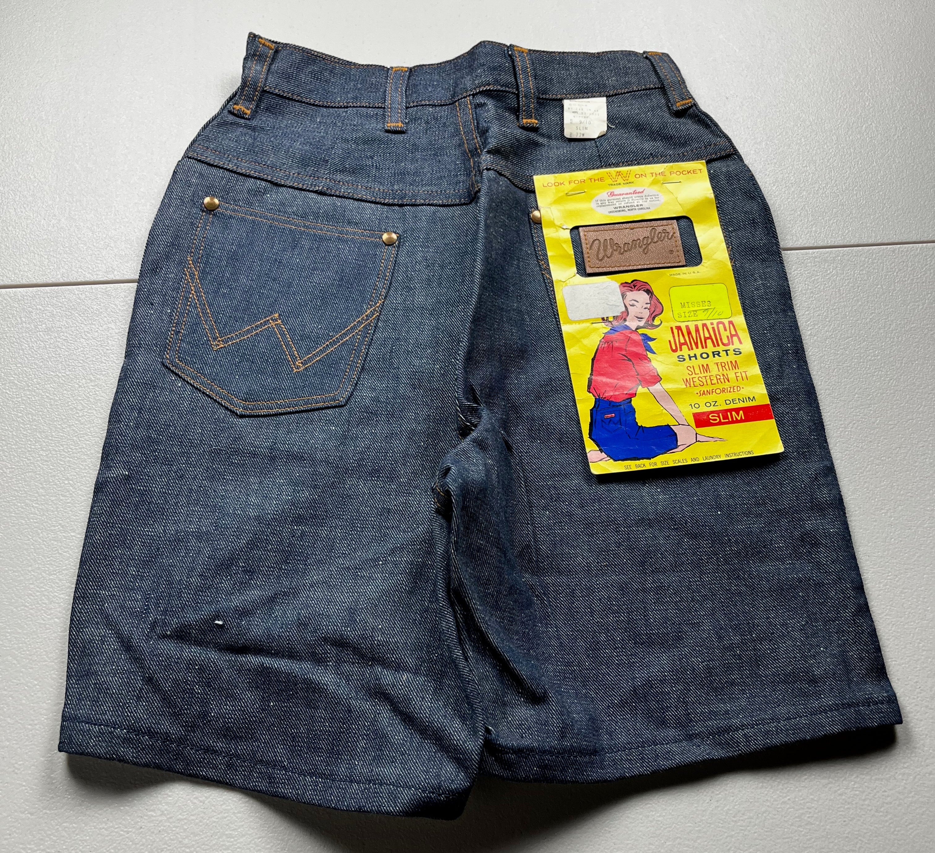 Deadstock 1960s Vintage Wrangler Jamaica Denim Shorts