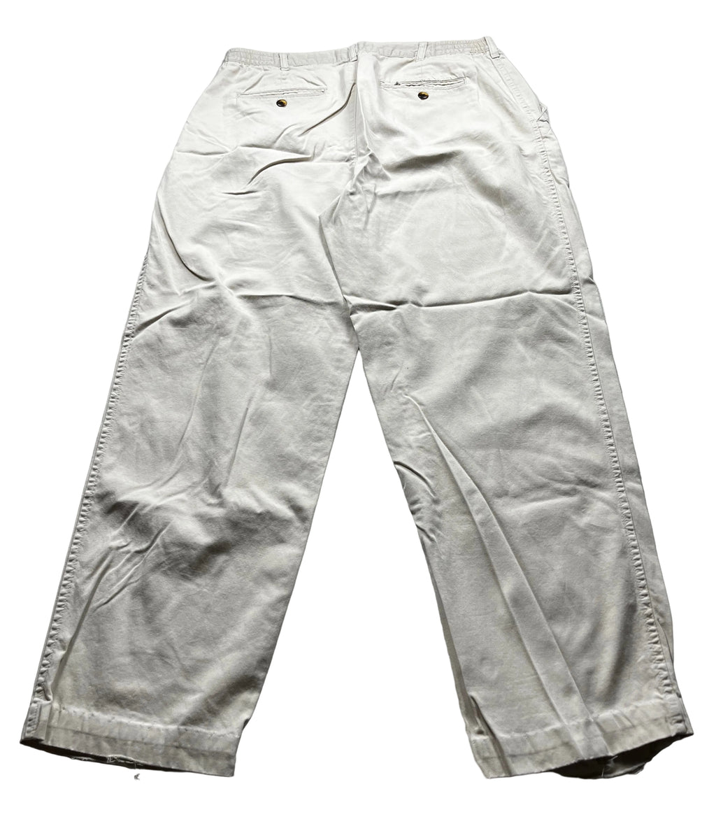 Vintage L.L. Bean Pleated Comfort-Waist Chino Trousers