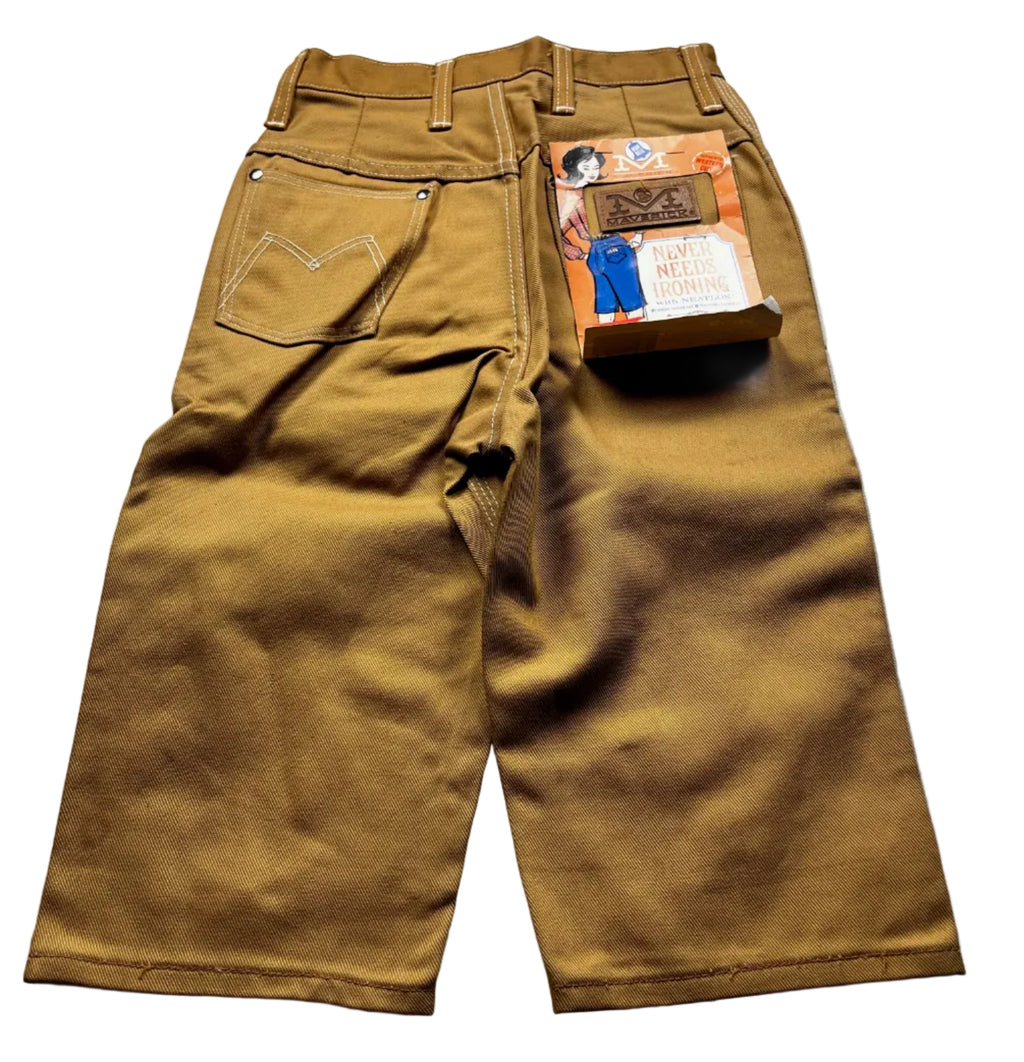 Vintage 1970s Deadstock Maverick Blue Bell Twill Western Shorts