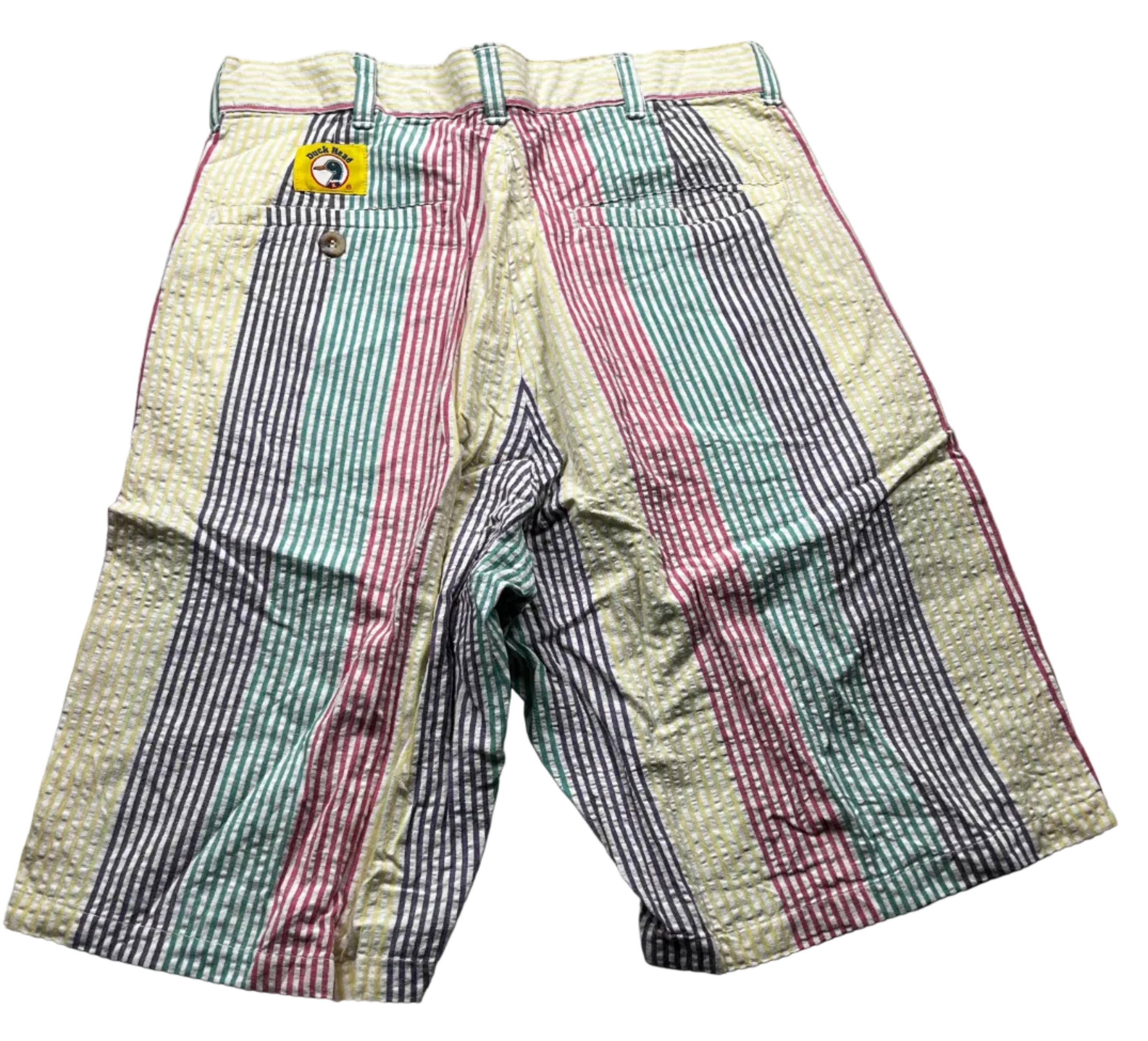 Vintage 90s Duck Head Multi-Color Striped Seersucker Shorts