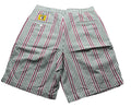 Vintage 90s Duck Head Green and Pink Striped Seersucker Shorts
