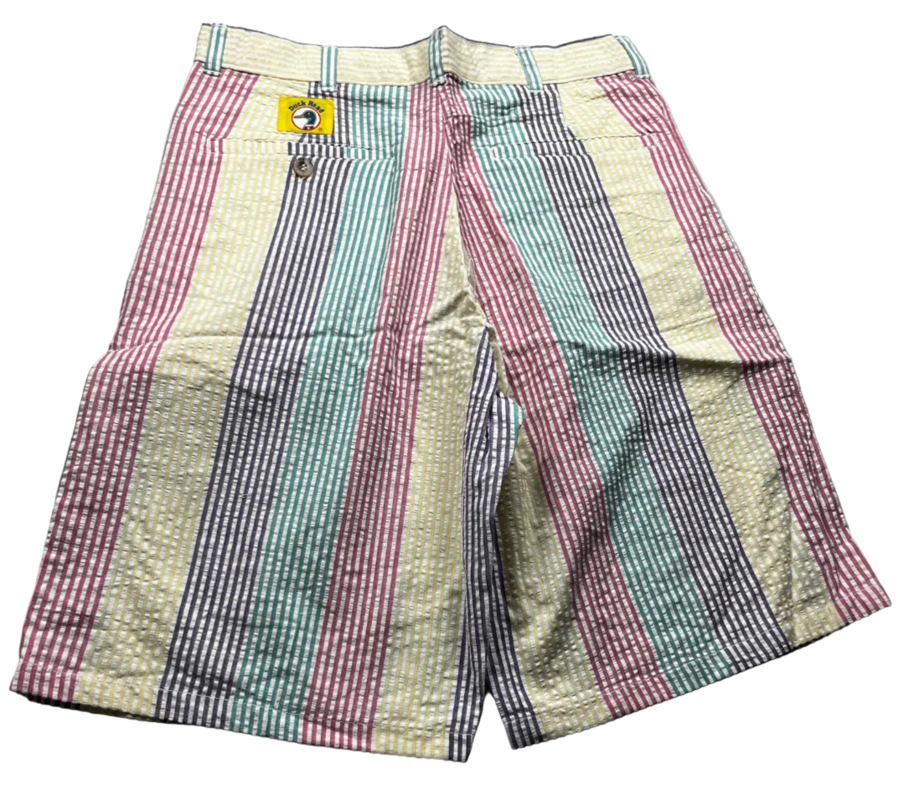 Vintage 90s Duck Head Multi-Color Striped Seersucker Shorts
