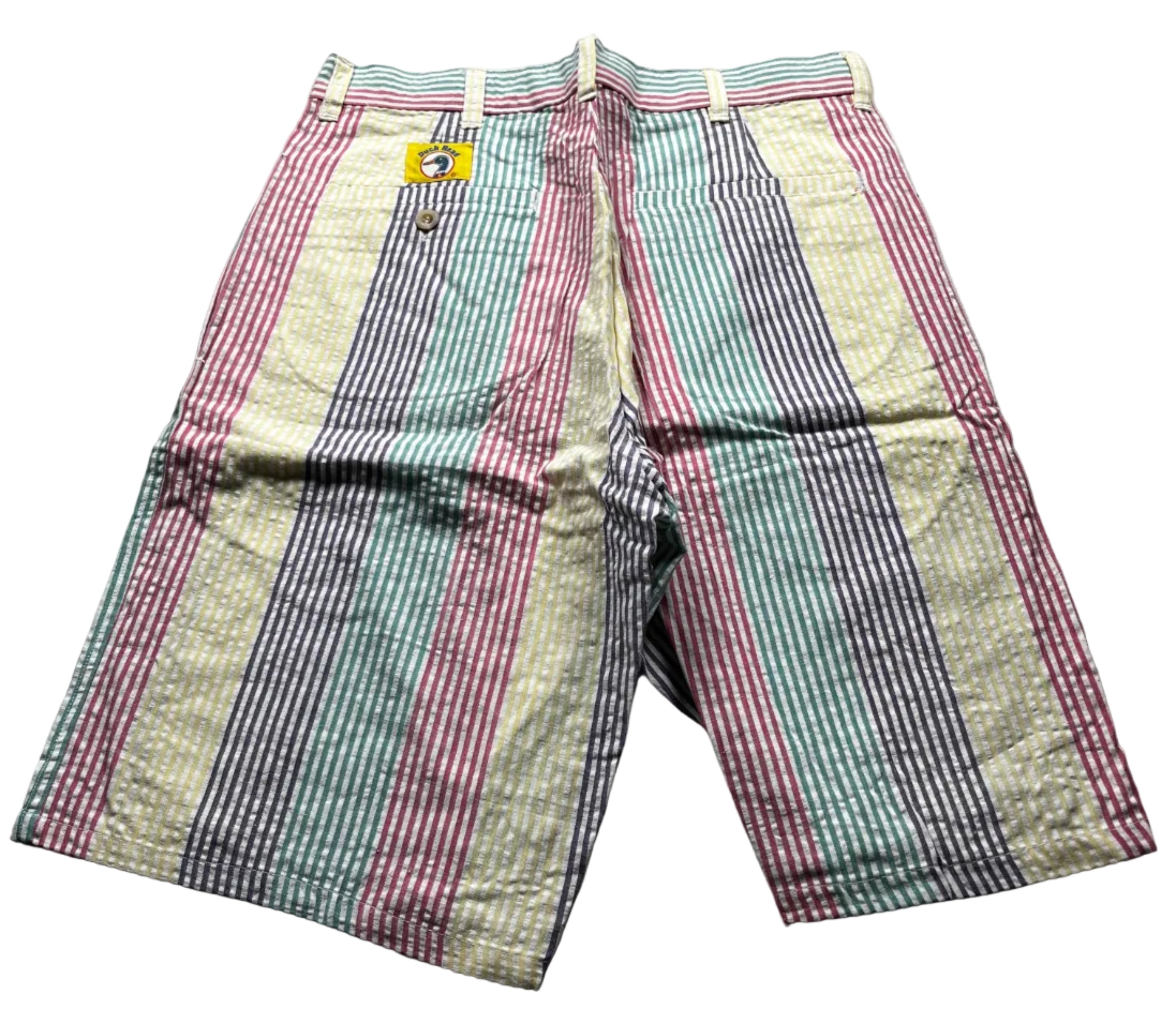 Vintage 90s Duck Head Multi-Color Striped Seersucker Shorts