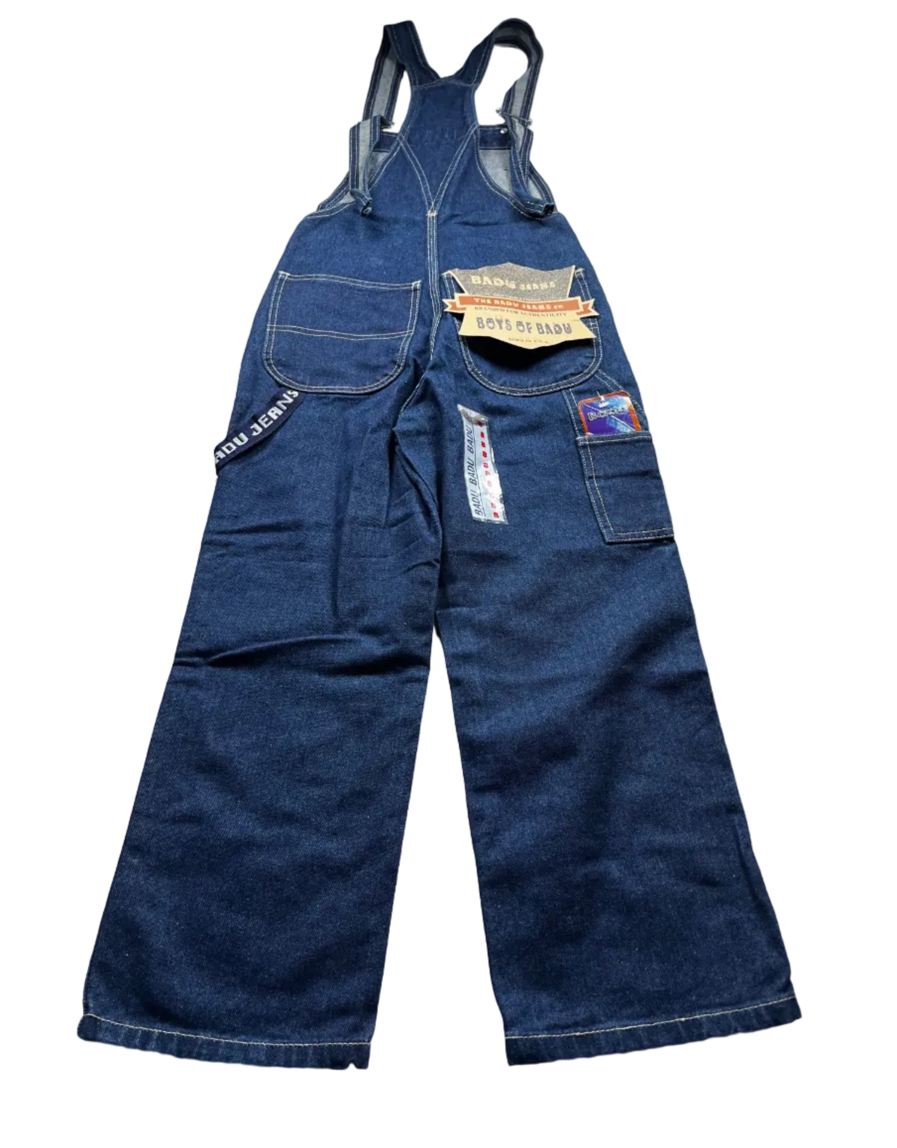 Deadstock Vintage Badu Jeans Baggy Denim Overalls