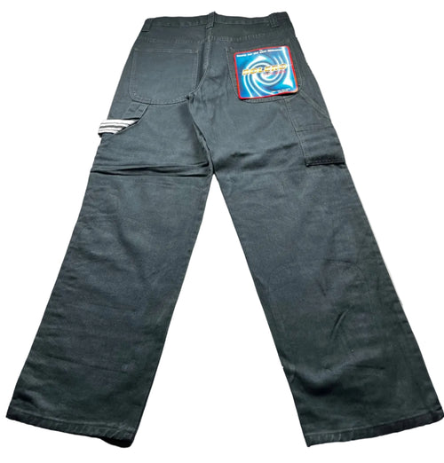 Bolero Tekno Black Wide Leg Denim Rave Skate Jeans