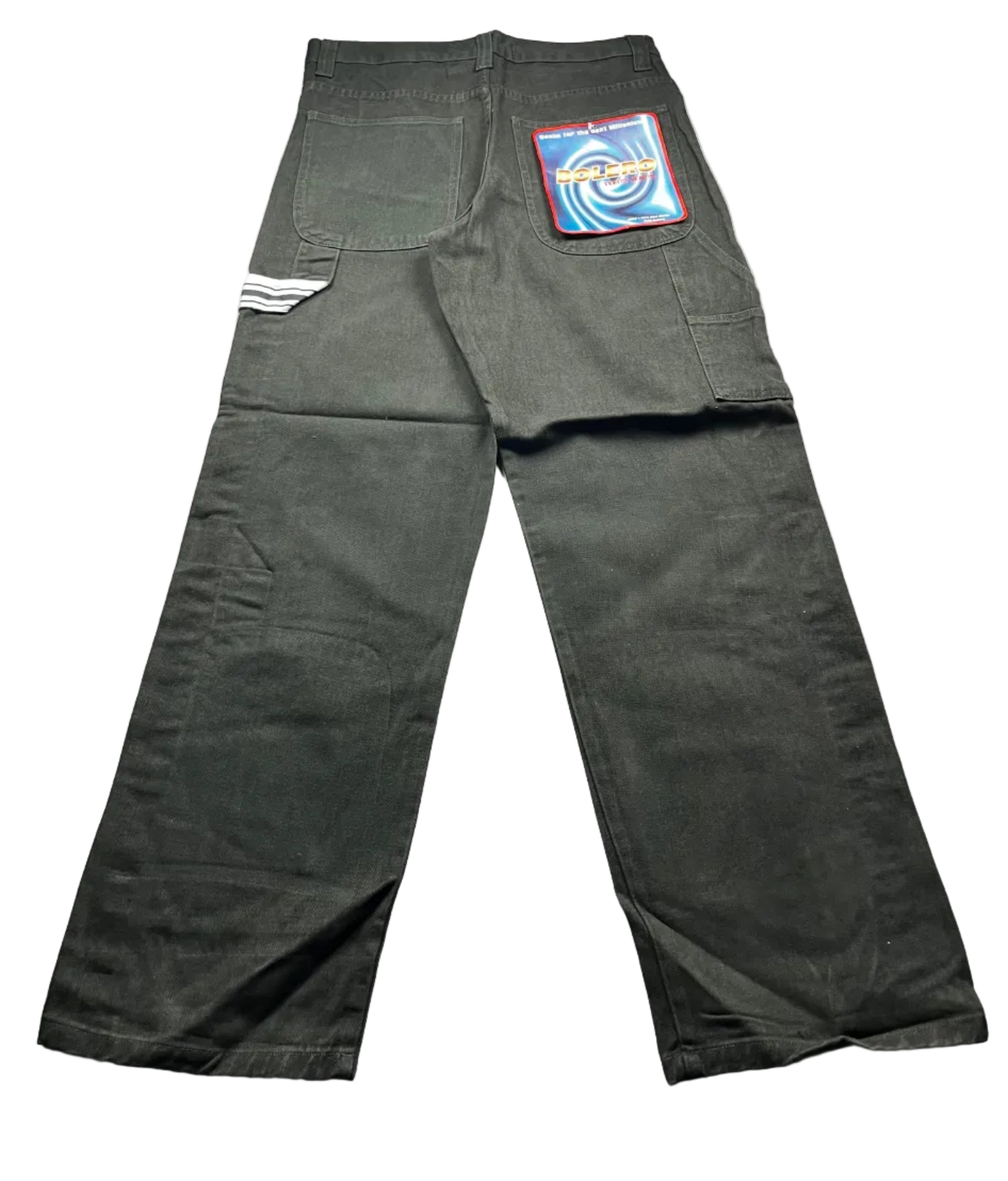 Bolero Tekno Black Wide Leg Denim Rave Skate Jeans