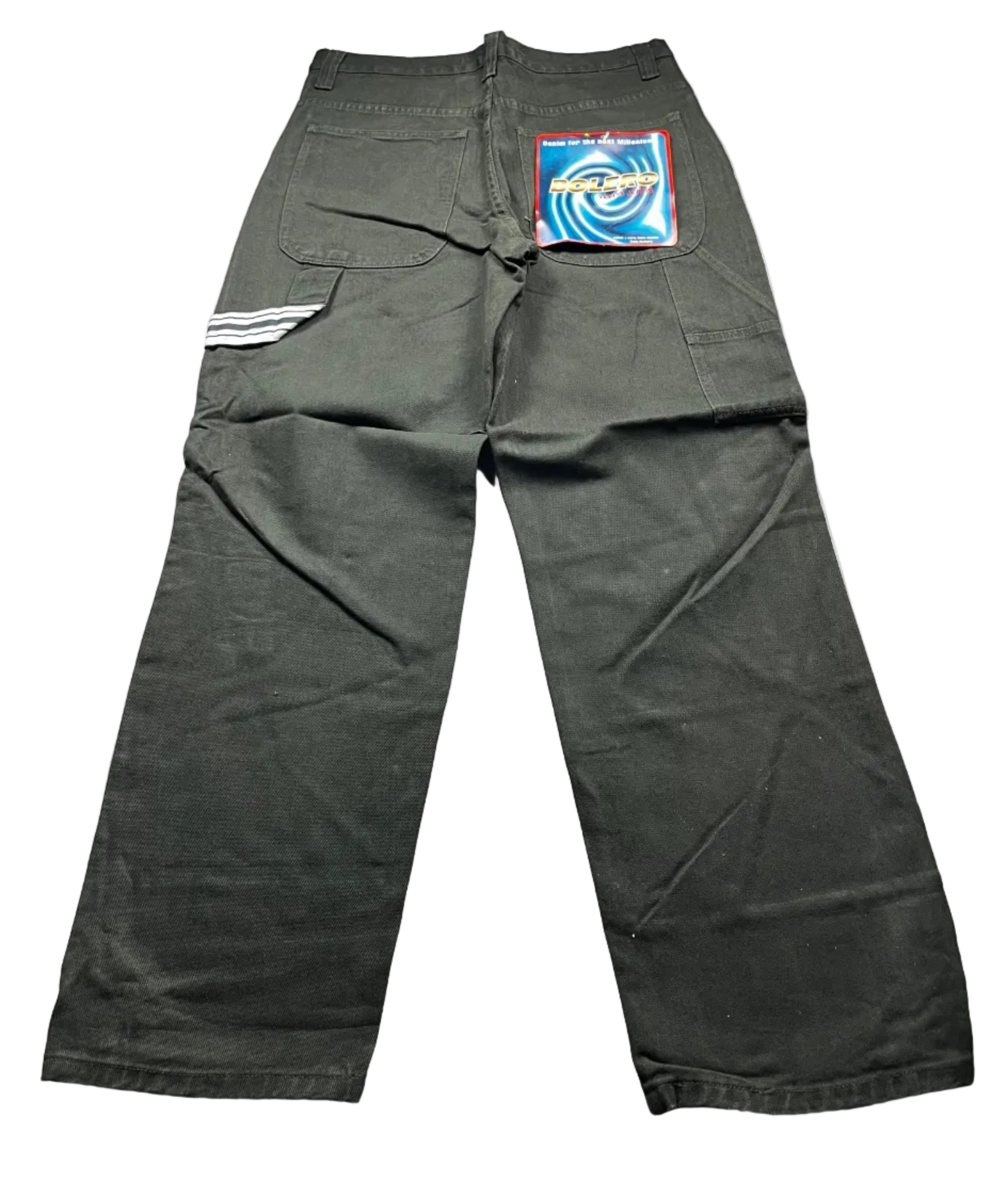 Bolero Tekno Black Wide Leg Denim Rave Skate Jeans