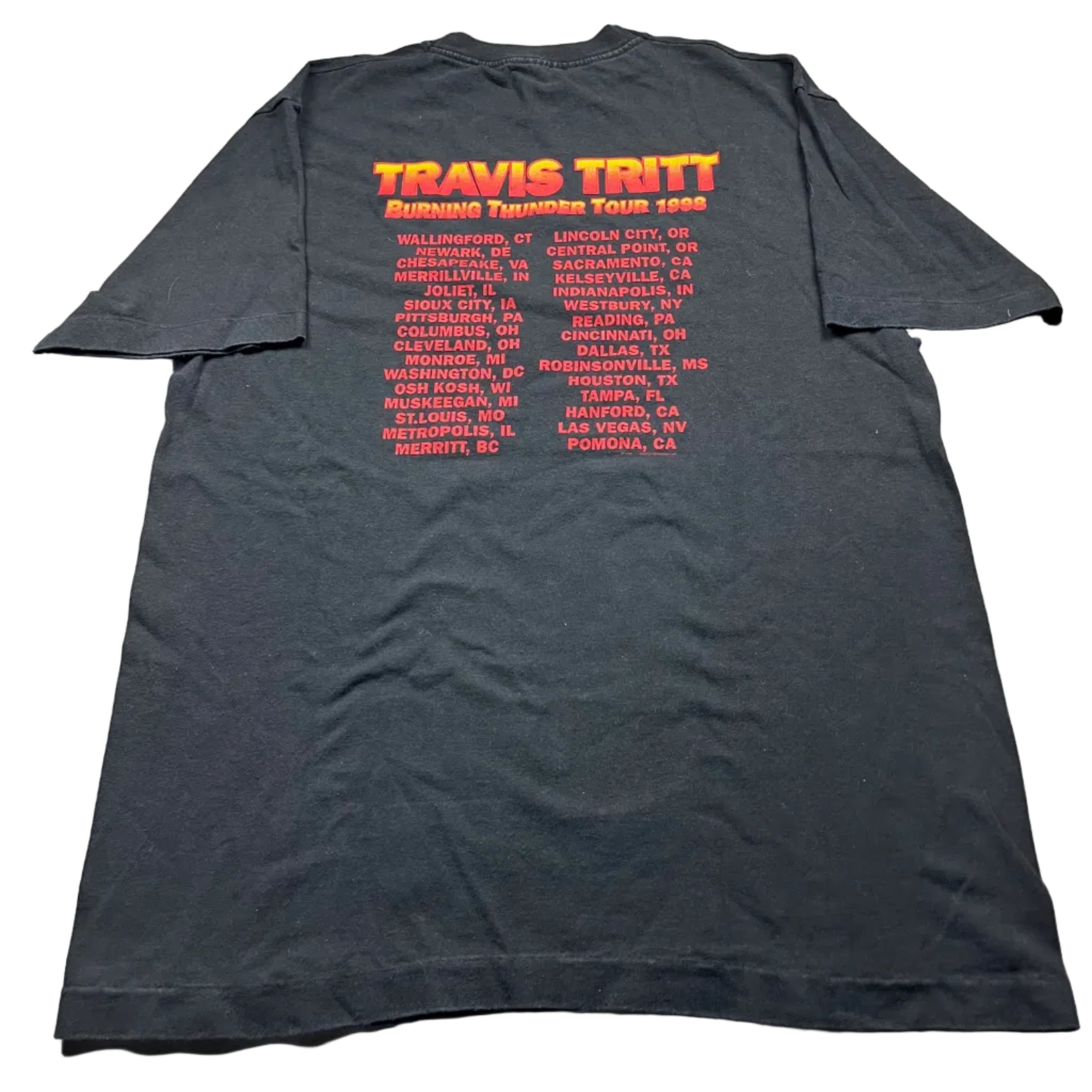 Vintage 1998 Travis Tritt Burning Thunder Tour Shirt
