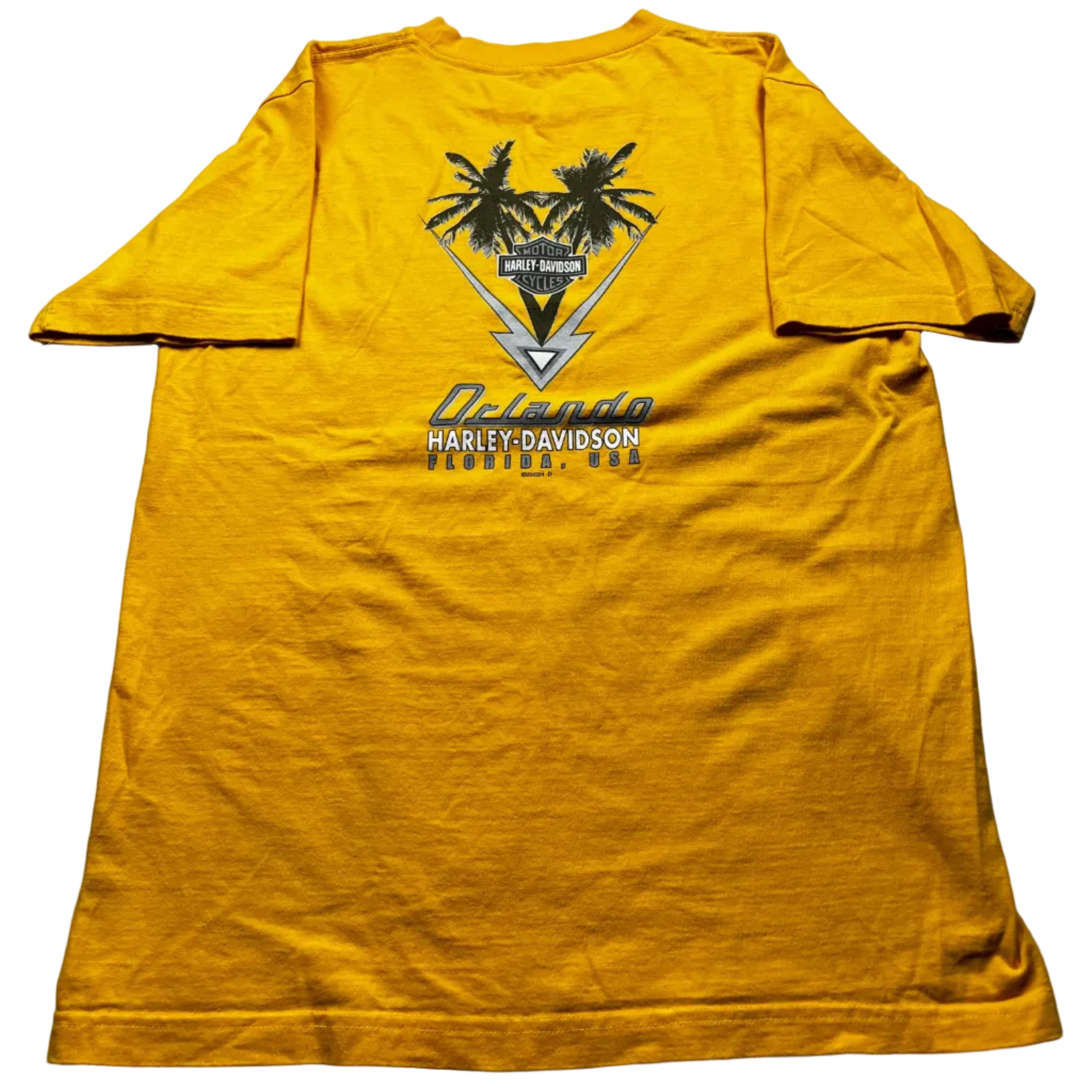 Vintage Y2K Harley Davidson Yellow T-Shirt