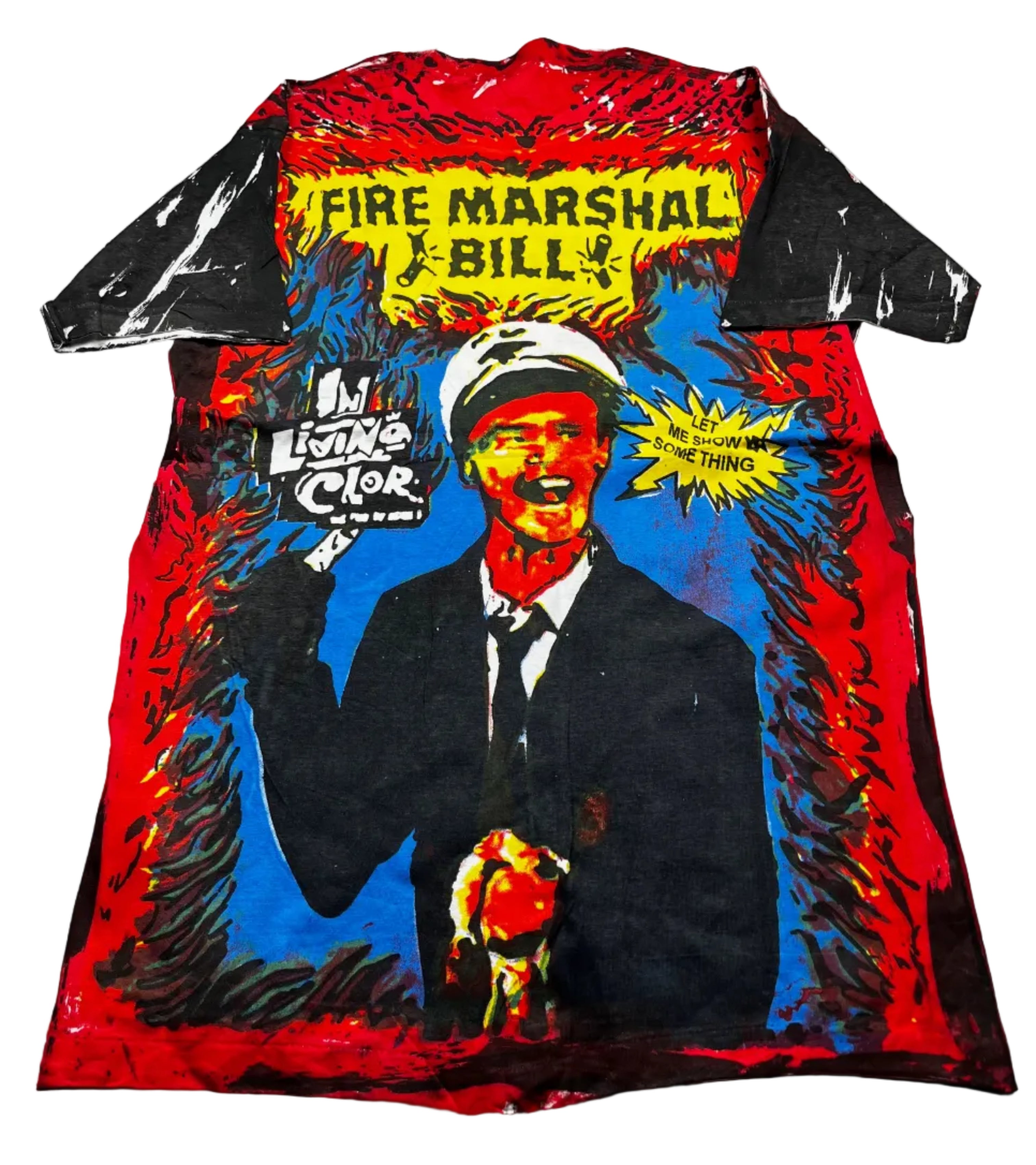 Vintage 1990s In Living Color Jim Carrey Fire Marshal Bill Promo T-Shirt