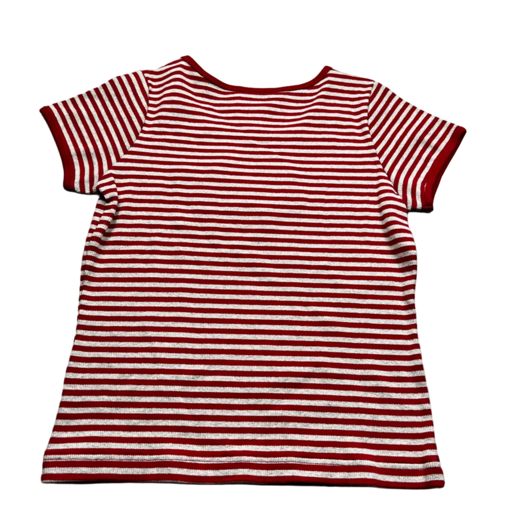 Vintage Y2K Walt Disney World Mickey Inc Striped Ringer Baby Tee