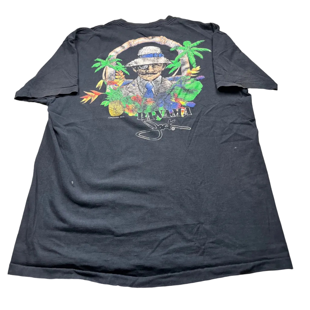 Vintage Panama Jack Left Chest Logo T-Shirt Black