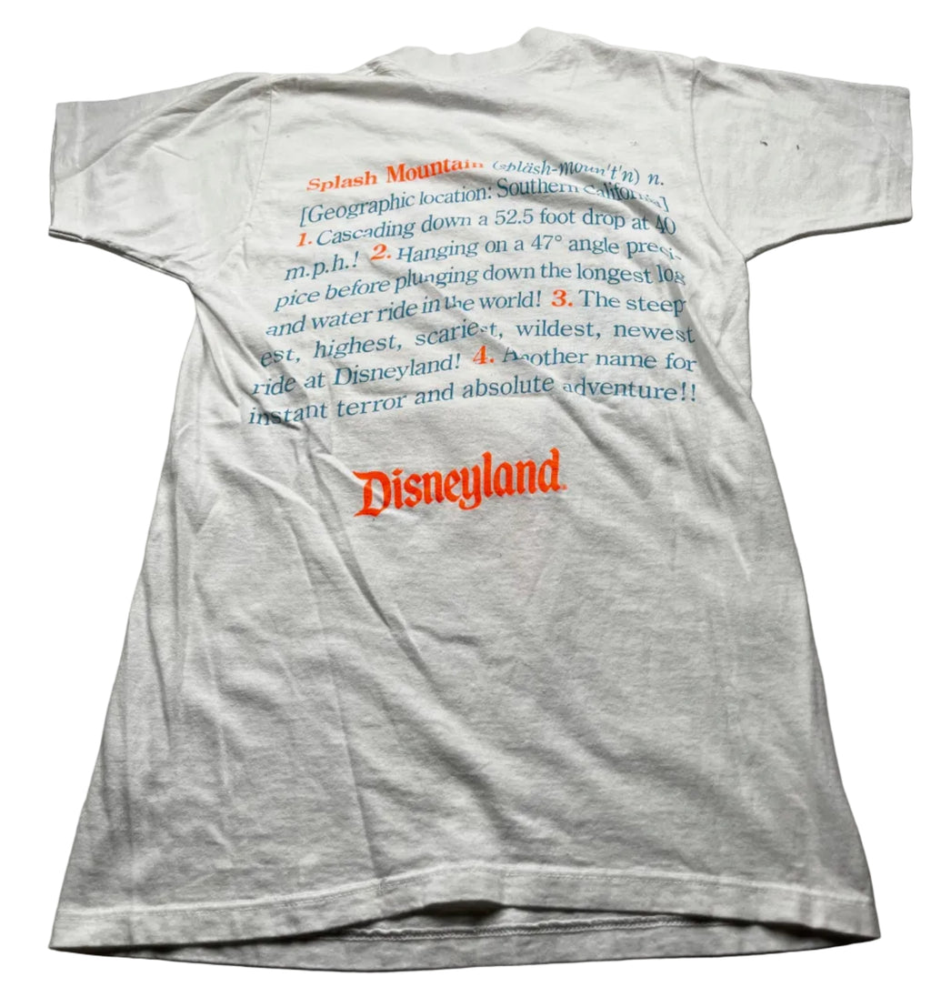 Vintage Disneyland Splash Mountain Graphic T-Shirt White