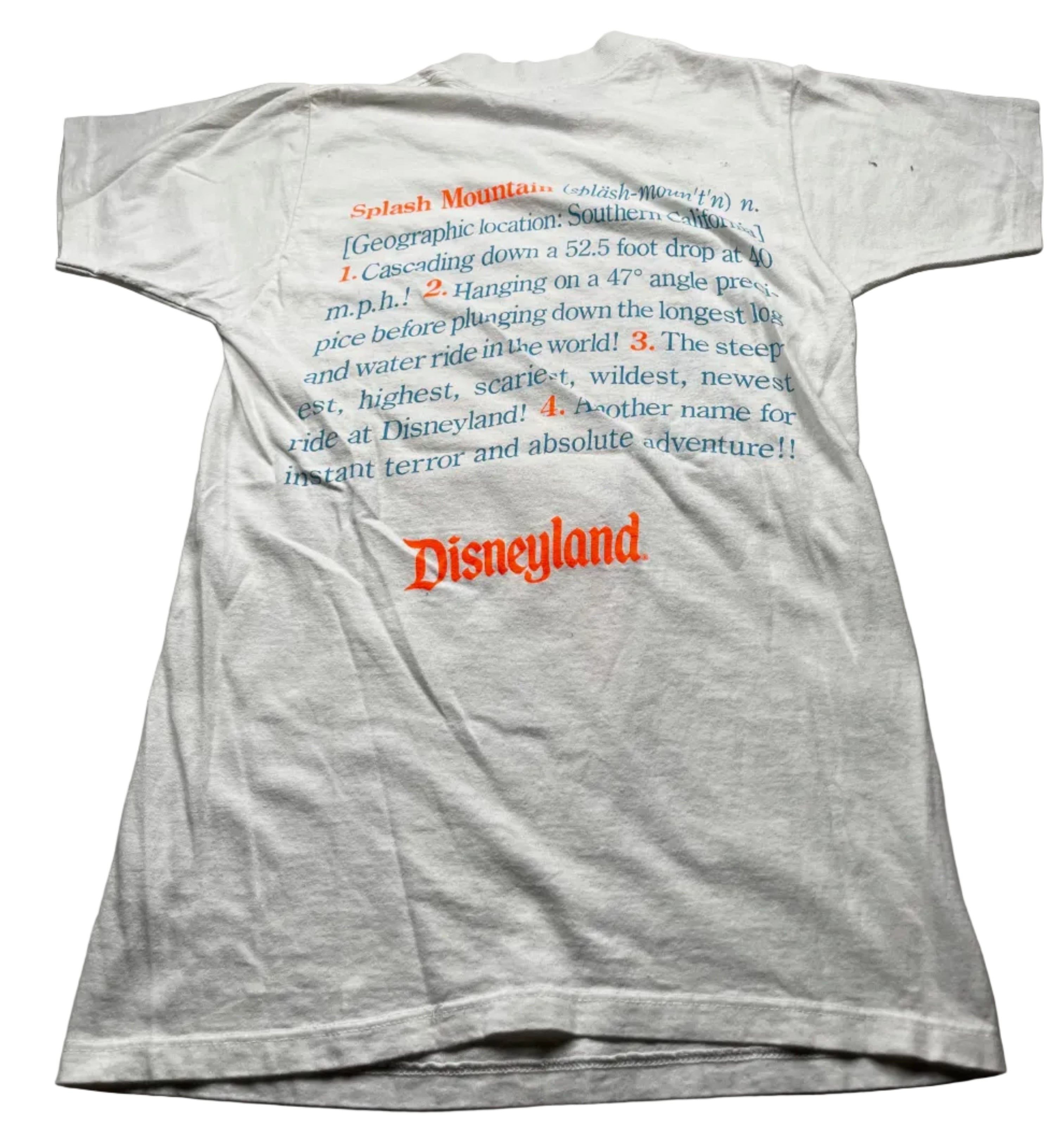 Vintage Disneyland Splash Mountain Graphic T-Shirt White