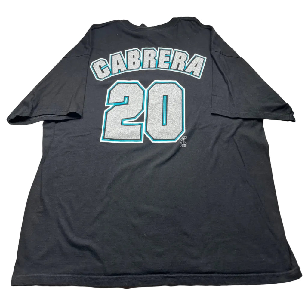 Vintage Florida Marlins Miguel Cabrera #20 T-Shirt Black