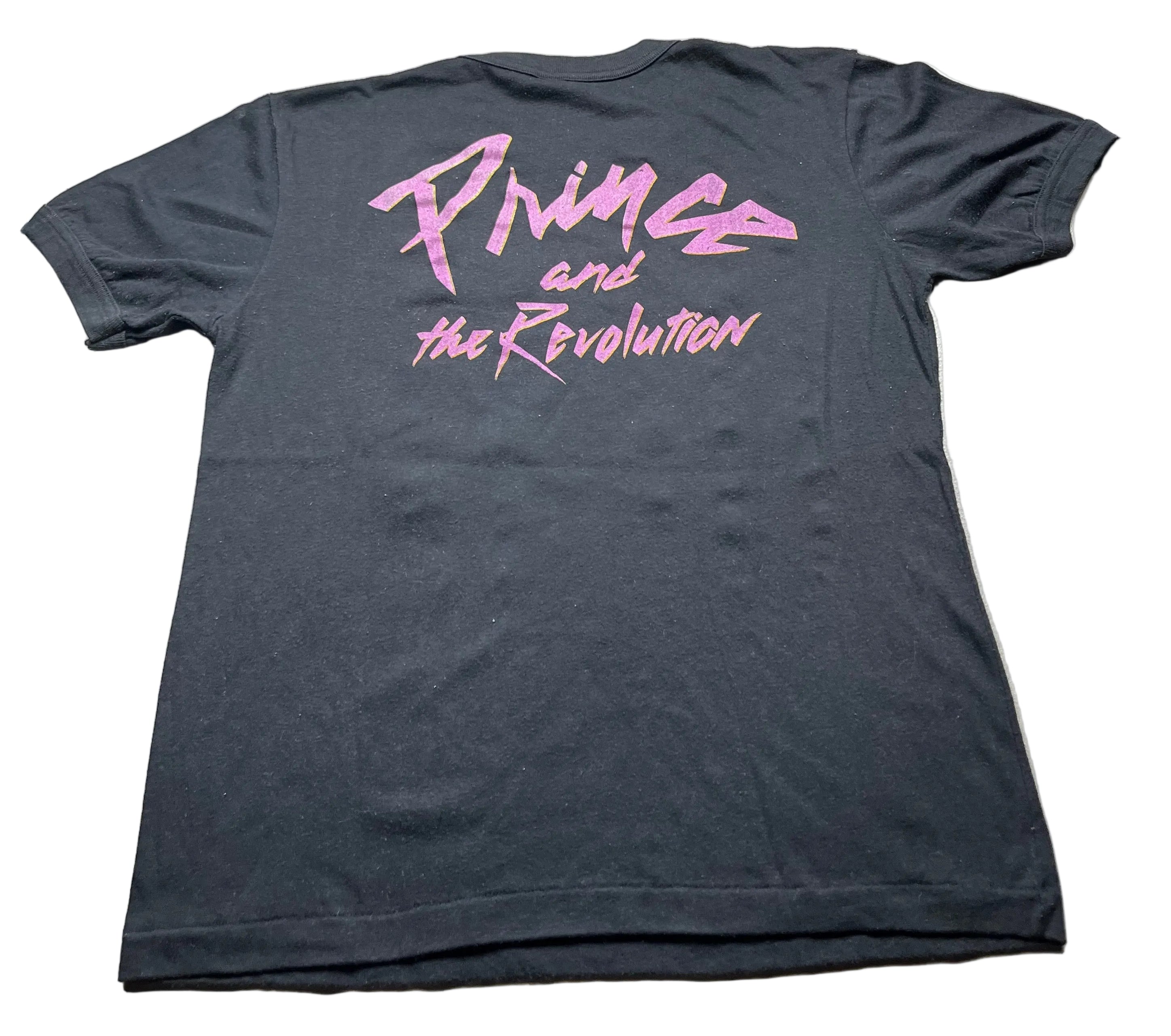 Vintage Prince and the Revolution Purple Rain Era Graphic T-Shirt Black
