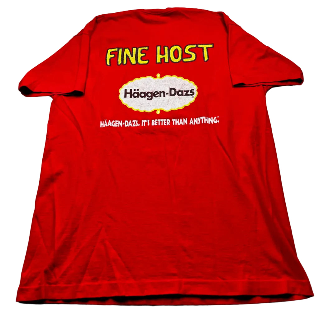 Vintage WoodStock Fine Host Chef Bird Graphic T-Shirt Red