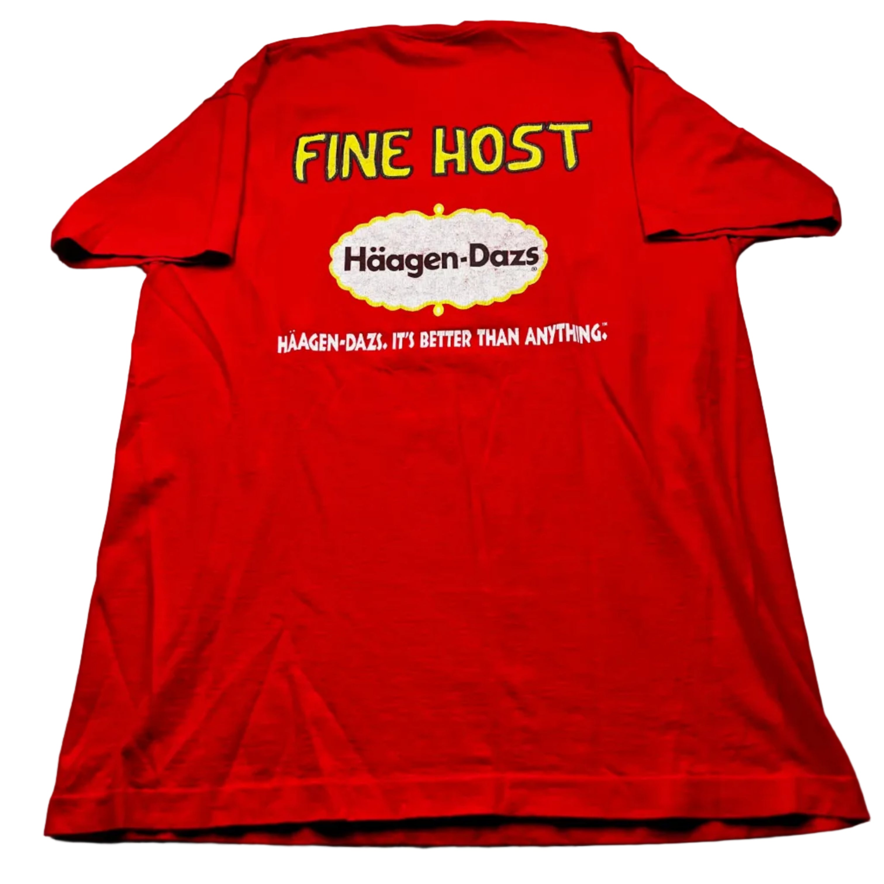 Vintage WoodStock Fine Host Chef Bird Graphic T-Shirt Red