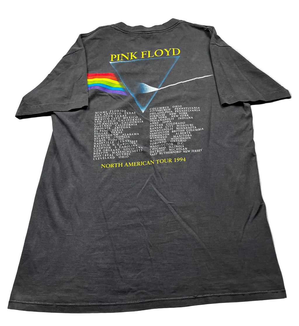 Vintage Pink Floyd The Dark Side of the Moon Prism Graphic T-Shirt Faded Black