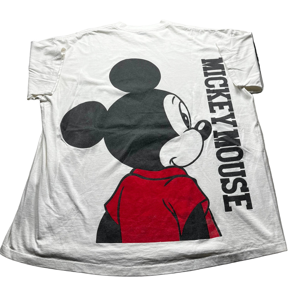 Vintage Disney Mickey Mouse Big Graphic T-Shirt White