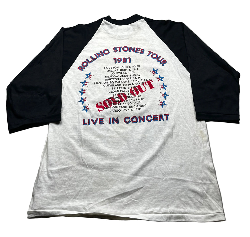 Vintage 1981 Rolling Stones Tour Dragon Raglan Baseball Tee