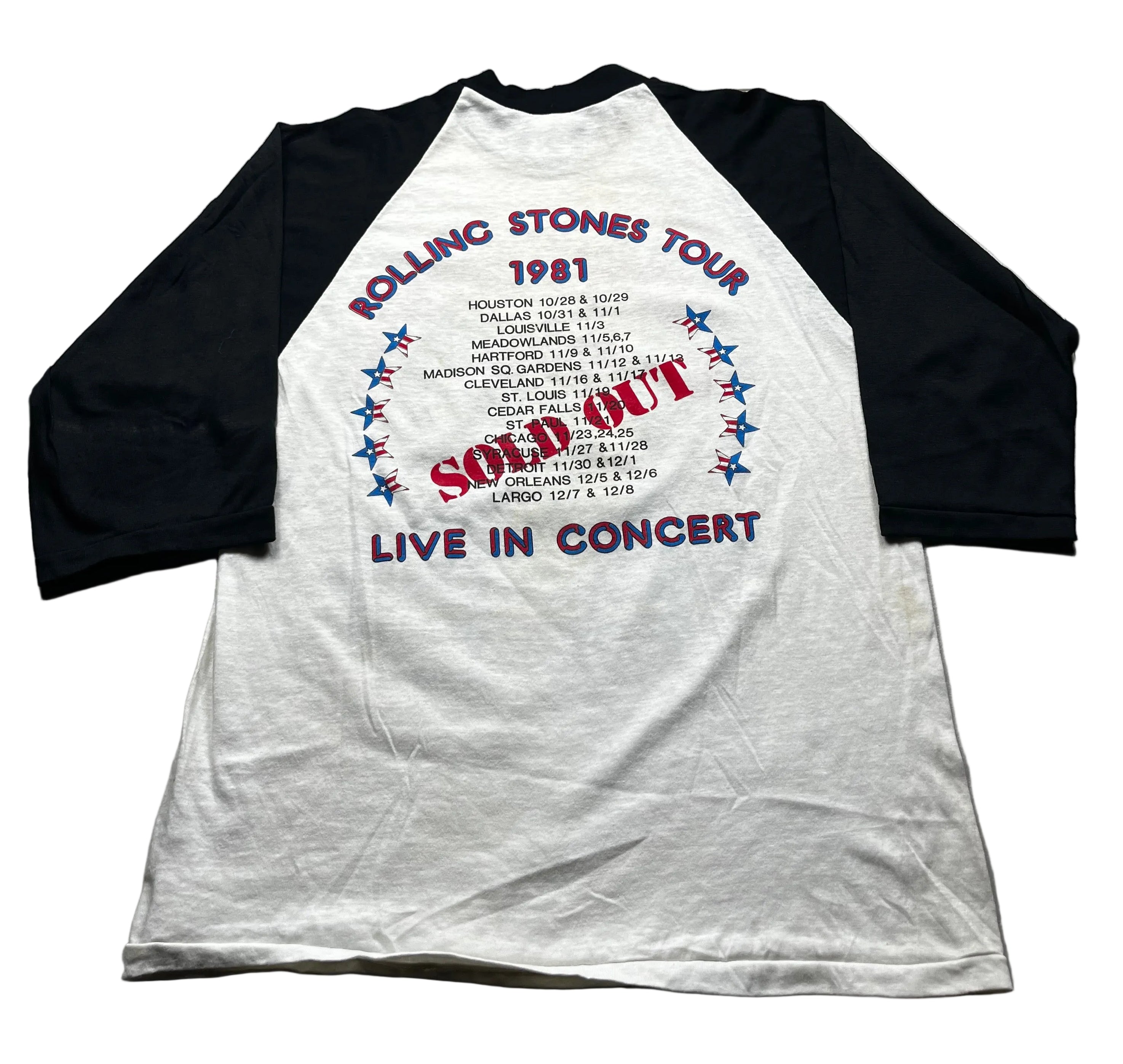 Vintage 1981 Rolling Stones Tour Dragon Raglan Baseball Tee
