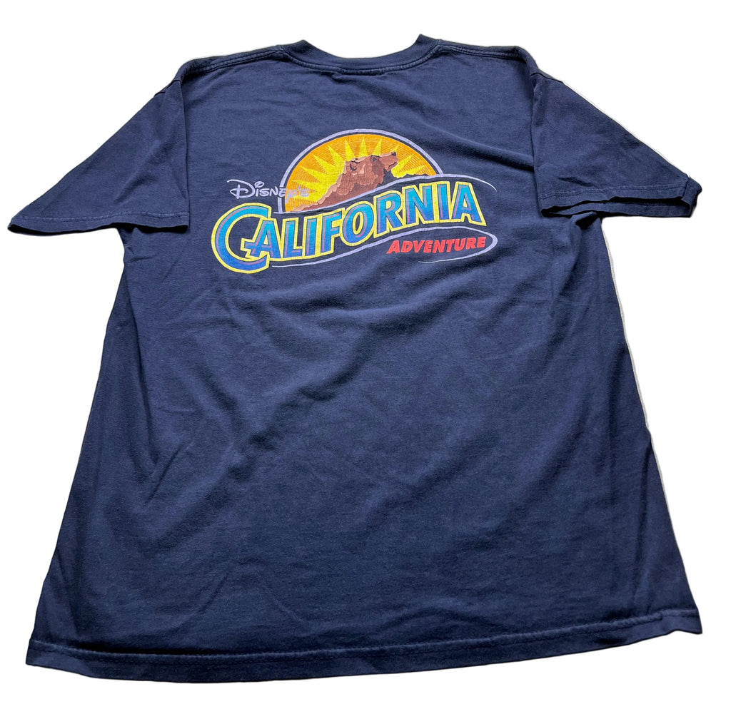 Vintage Disney California Adventure Left Chest Logo T-Shirt Navy