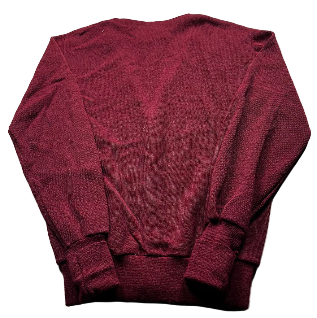 Vintage Le Tigre Knit Cardigan Sweater Burgundy